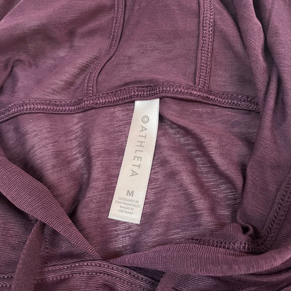 Athleta Vapor Hooded Tee Purple M NWT - Picture 7 of 10